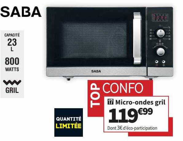 micro-ondes gril saba