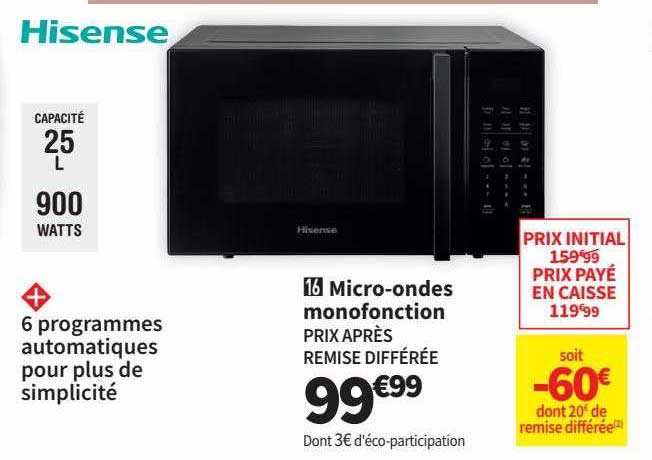 Micro-ondes Monofonction Hisense