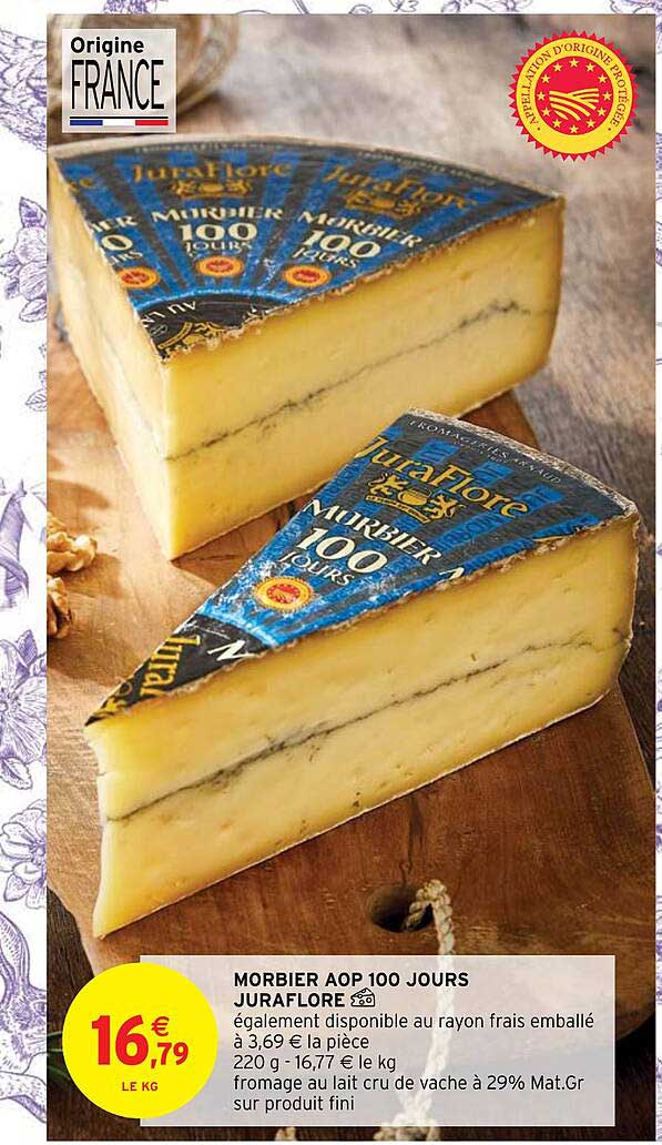 morbier aop 100 jours juraflore