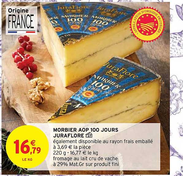 morbier aop 100 jours juraflore
