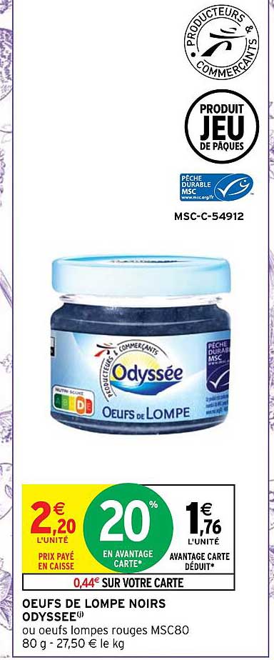 œufs de lompe noirs odyssée