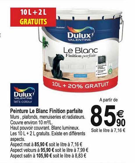 peinture le blanc finition parfaite dulix valentine