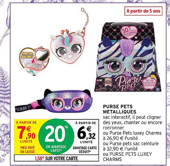 purse pets métalliques