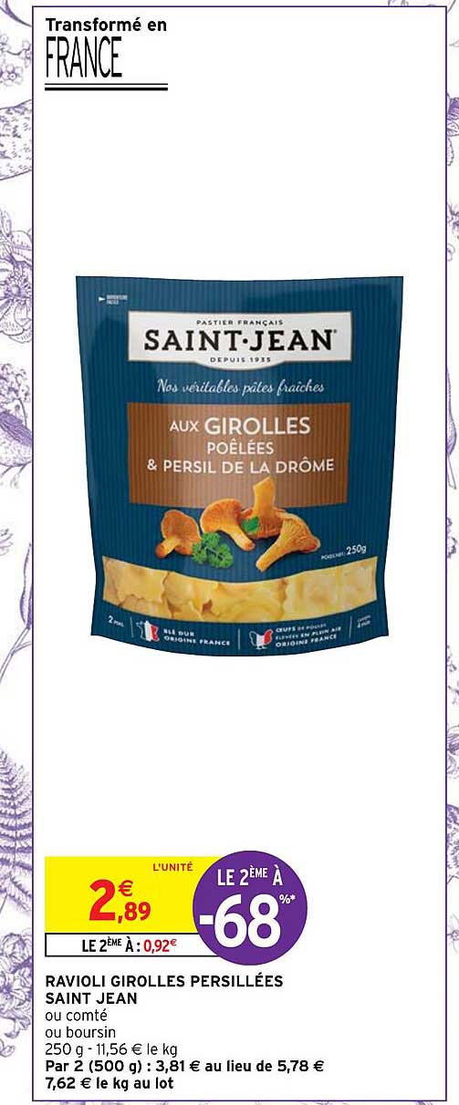 ravioli girolles persillées saint jean