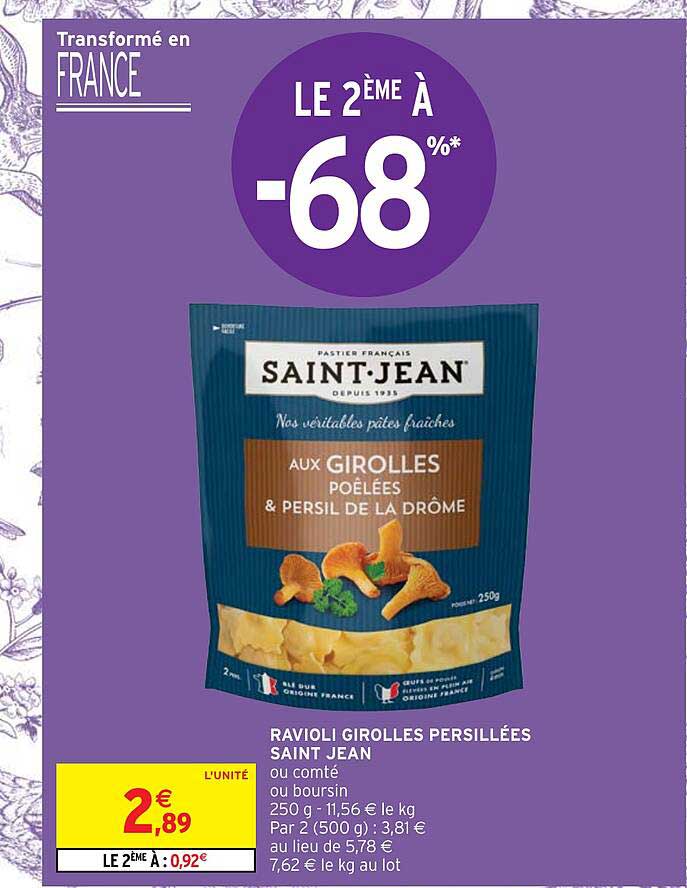 ravioli girolles persillées saint jean