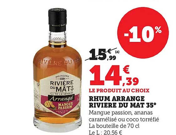 Rhum Arrangé Rivière Du Mat 35°