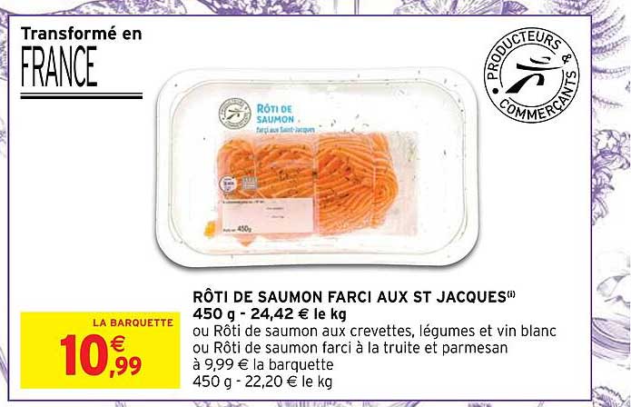 rôti de saumon farci aux st jacques 450 g