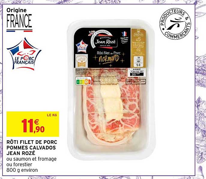 rôti filet de porc pommes calvados jean rozé