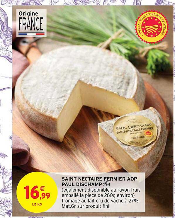 saint nectaire fermier aop paul dischamp