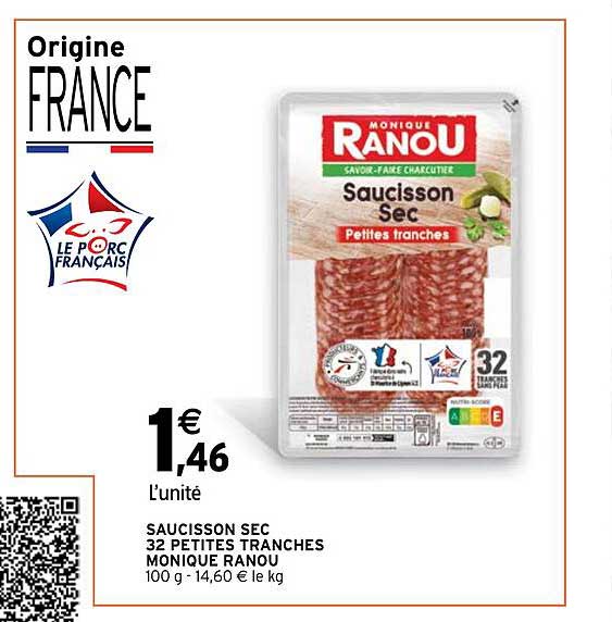 saucisson sec 32 petites tranches monique ranou