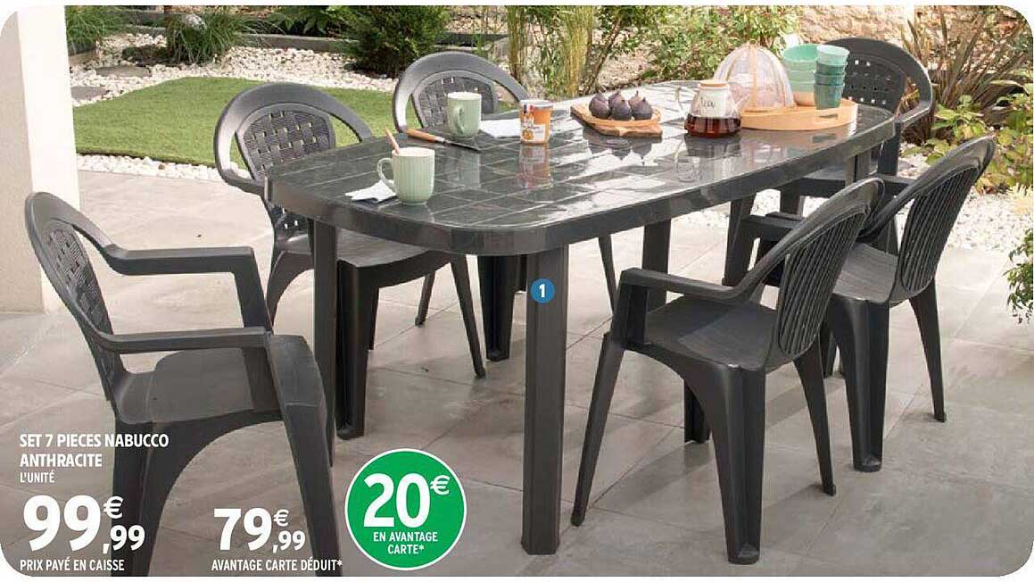 Set 7 Pièces Nabucco Anthracite