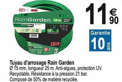 tuyau d'arrosage rain garden