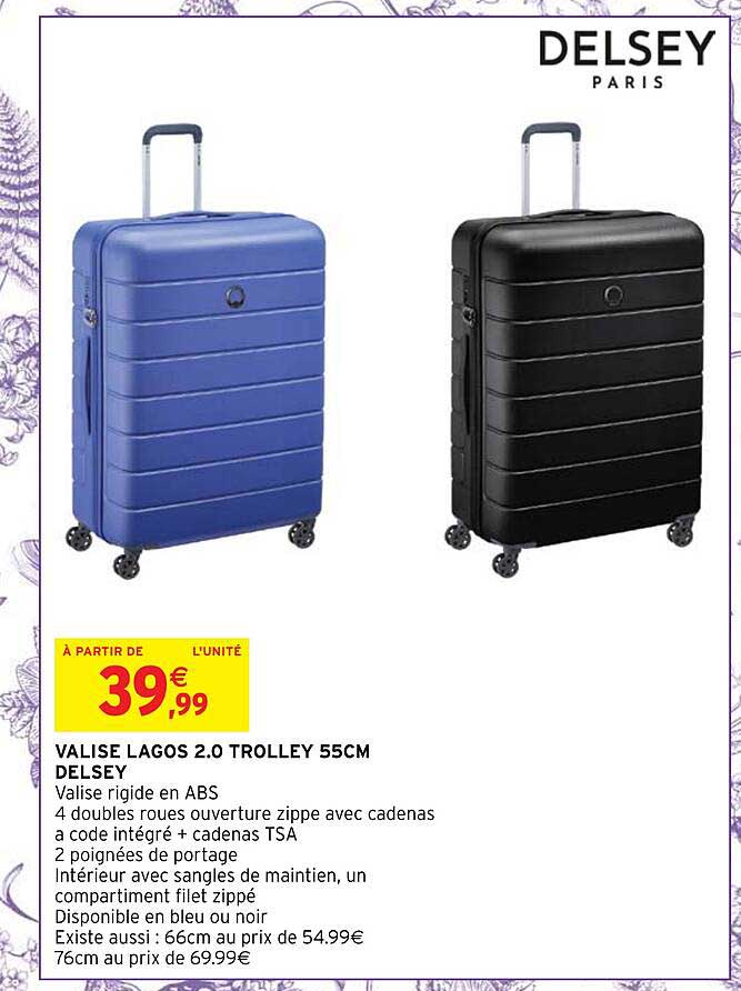 valise lagos 2.0 trolley 56 cm delsey