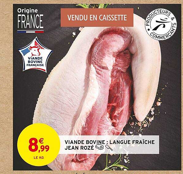 viande bovine : langue fraîche jean rozé