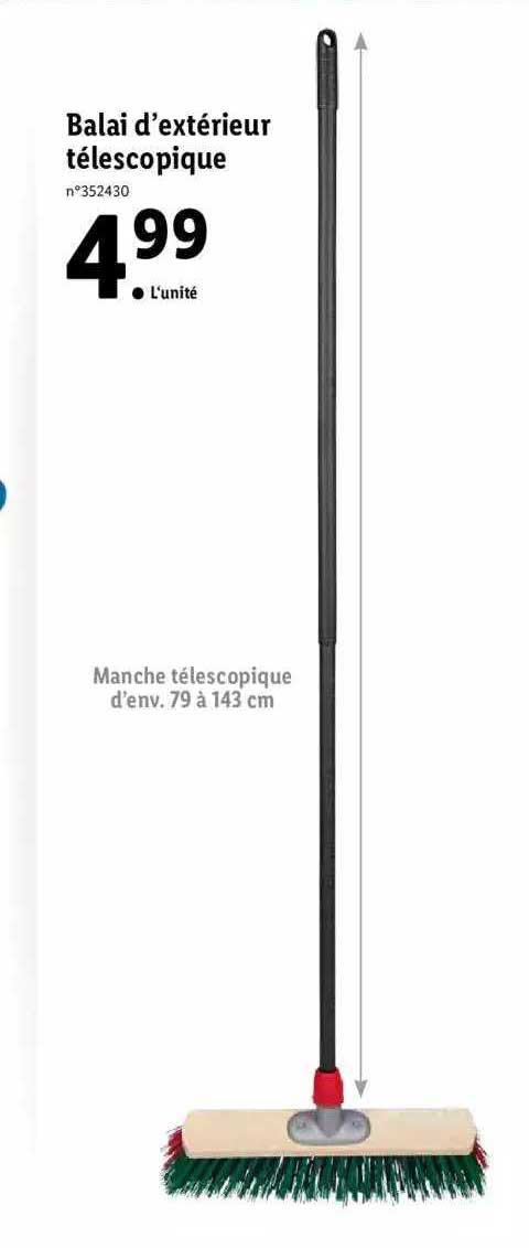 balai d'extérieur télescopique
