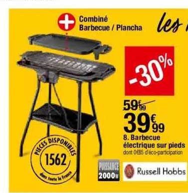 barbecue électrique sur pieds russell hobbs