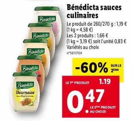 bénédicta sauces culinaires