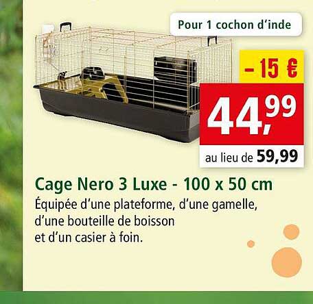 cage nero 3 luxe - 100 x 50 cm