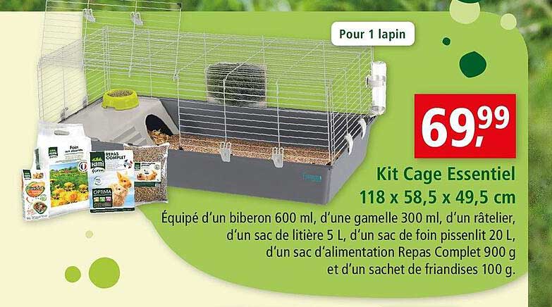 Kit Cage Essentiel 118 X 58,5 X 49,5 Cm