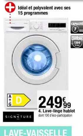 lave-linge hublot signature