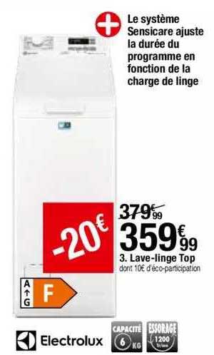 lave-linge top electrolux