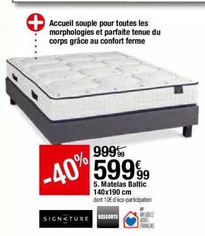 Matelas Baltic 140 X 190 Cm Signature