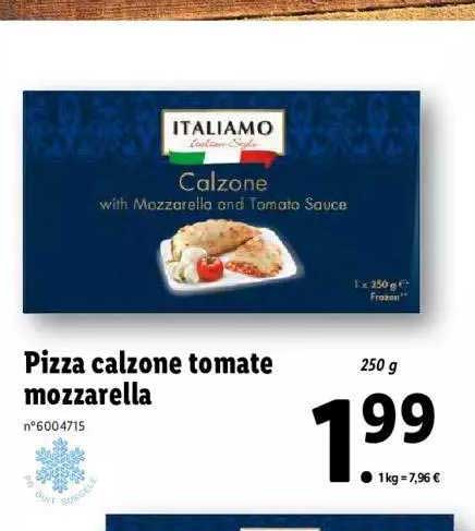 pizza calzone tomate mozzarella italiamo