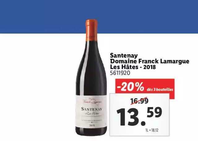 santenay domaine franck lamargue les hâtes - 2018