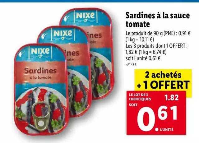 Sardines à La Sauce Tomate Nixe