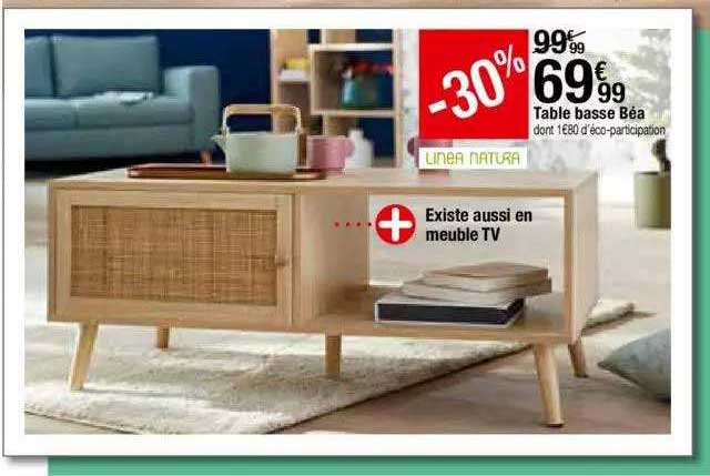 table basse béa linea natura