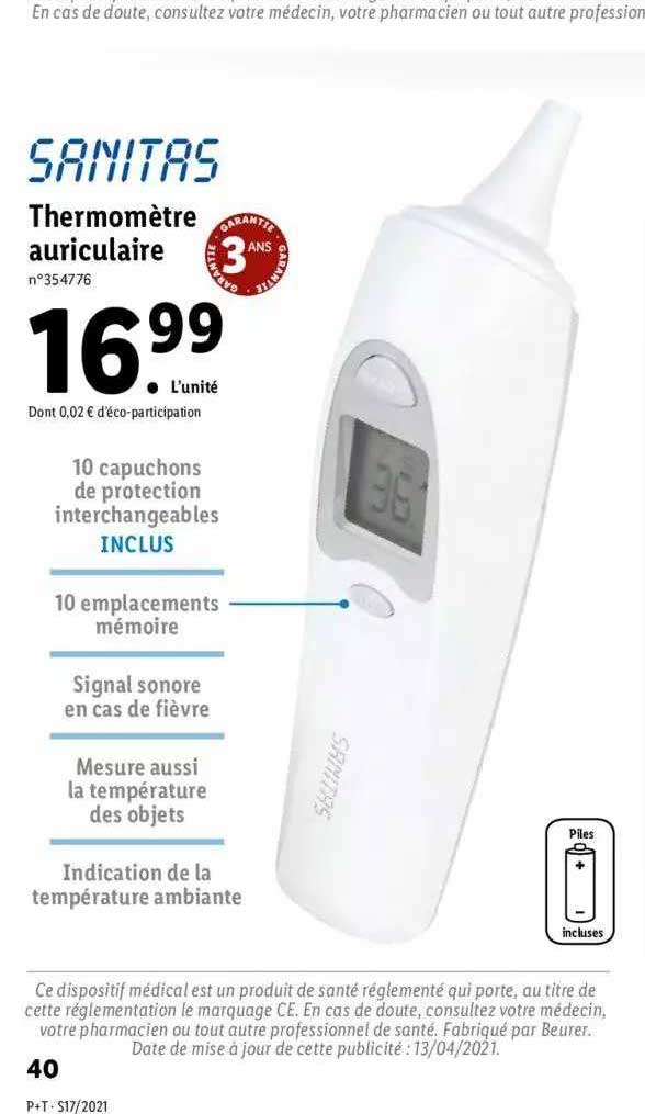 thermomètre auriculaire sanitas