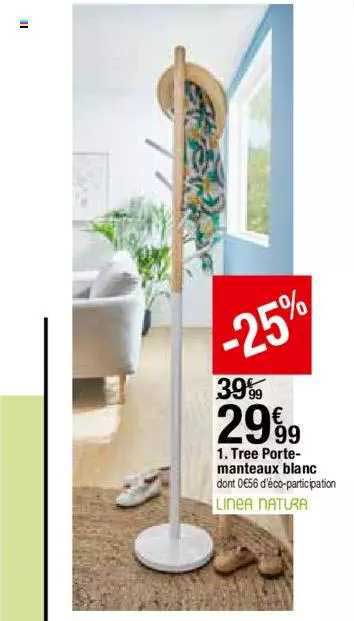 tree porte-manteau blanc