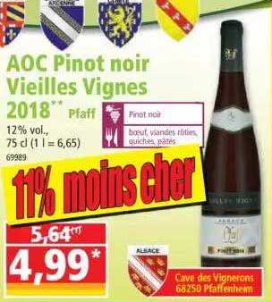 aoc pinot noir vieilles vignes 2018 pfaff