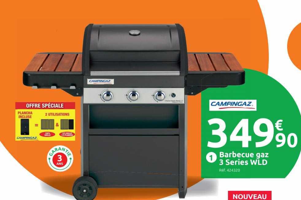 barbecue gaz 3 séries wld campingaz