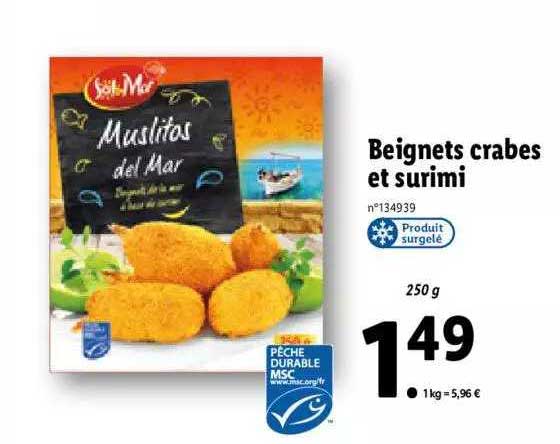 Beignets Crabes Et Surimi Sol & Mar