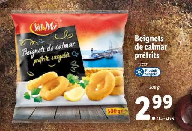 beignets de calmar préfrits sol & mar