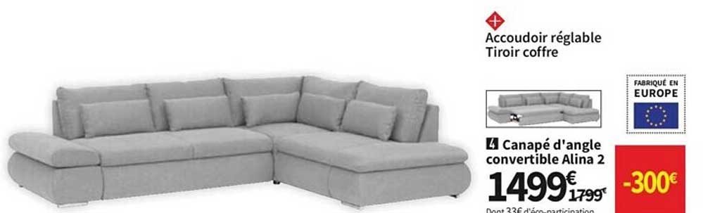 Canapé D'angle Convertible Alina 2