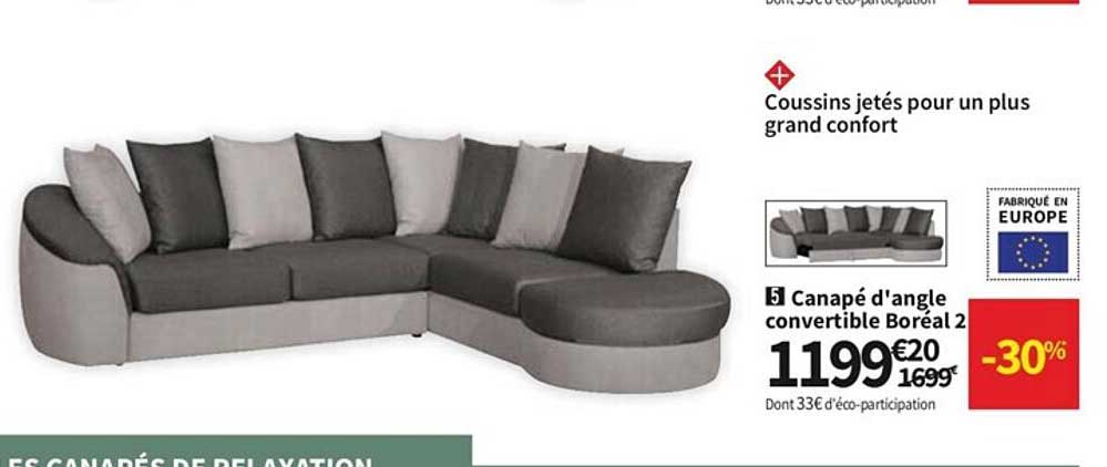 canapé d'angle convertible boréal 2