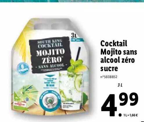 Cocktail Mojito Sans Alcool Zéro Sucre