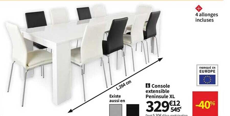 Console Extensible Péninsule Xl