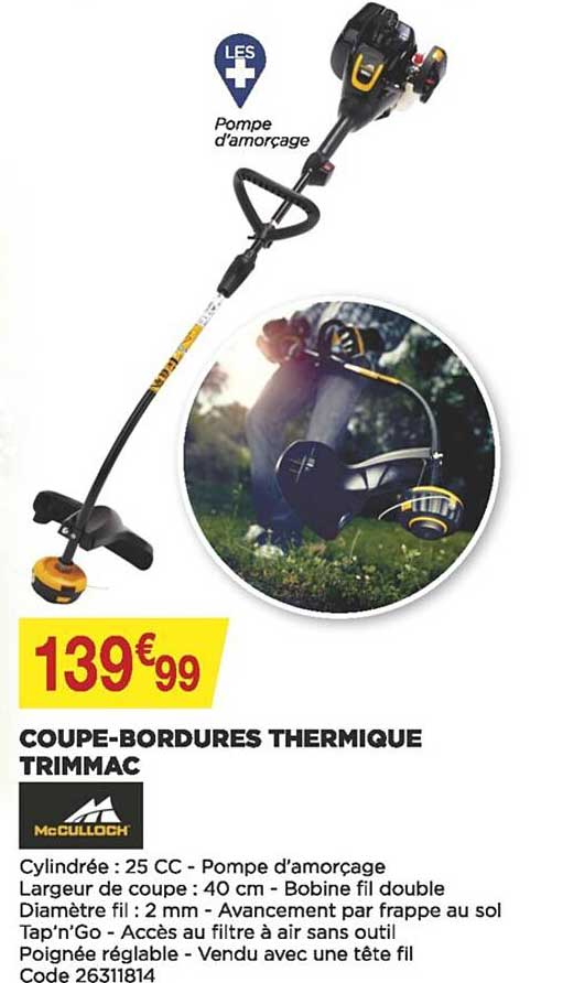 coupe-bordures thermique trimmac mcCulloch