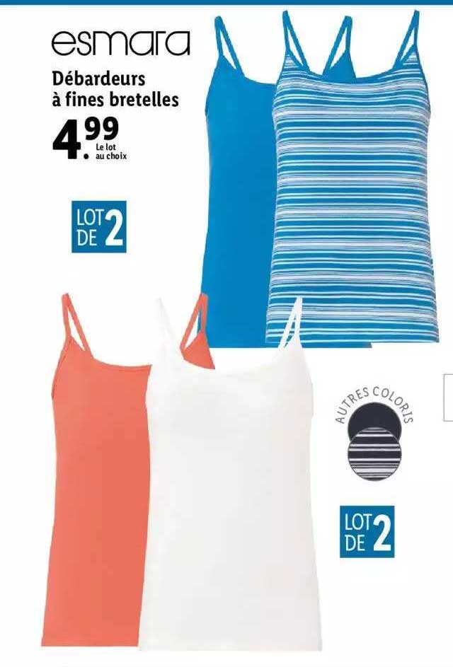 débardeurs à fines bretelles esmara