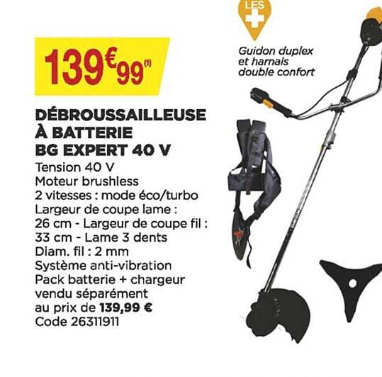 Débroussailleuse à Batterie Bg Expert 40 V