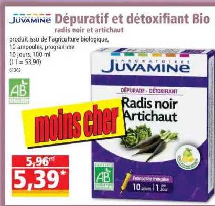 dépuratif et détoxifiant bio juvamine