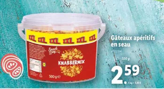 gâteau apéritifs en seau snack day