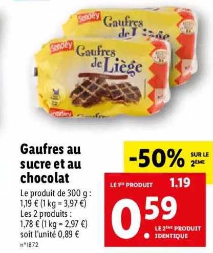 Gaufres Au Sucre Et Au Chocolat Sondey