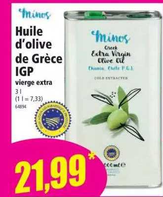 huile d'olive de grèce igp