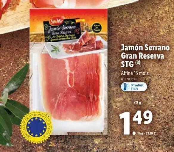 jamón serrano gran reserva stg sol & mar