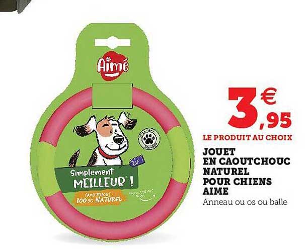 Jouet En Caoutchouc Naturel Pour Chiens Aimé