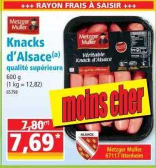 Knacks D'alsace Qualité Supérieure Metzger Müller